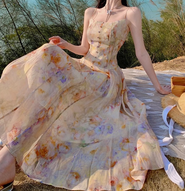 Floral Fairy Tale Dress Cotton Maxi Dress Lucy-melbourne