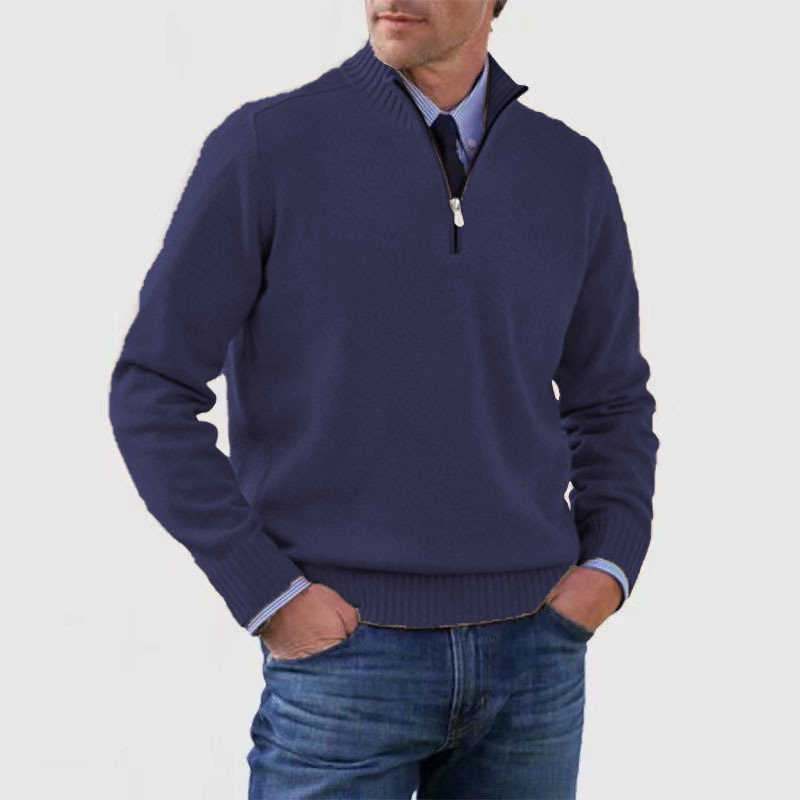 Jakob - Knitted half-zip sweater for men
