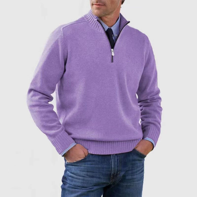 Jakob - Knitted half-zip sweater for men