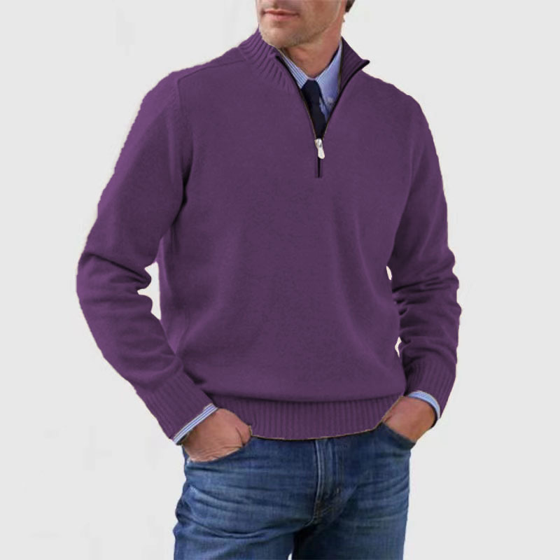 Jakob - Knitted half-zip sweater for men