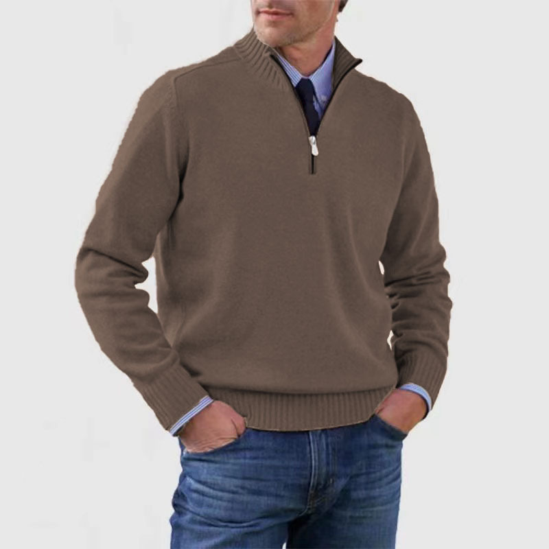 Jakob - Knitted half-zip sweater for men