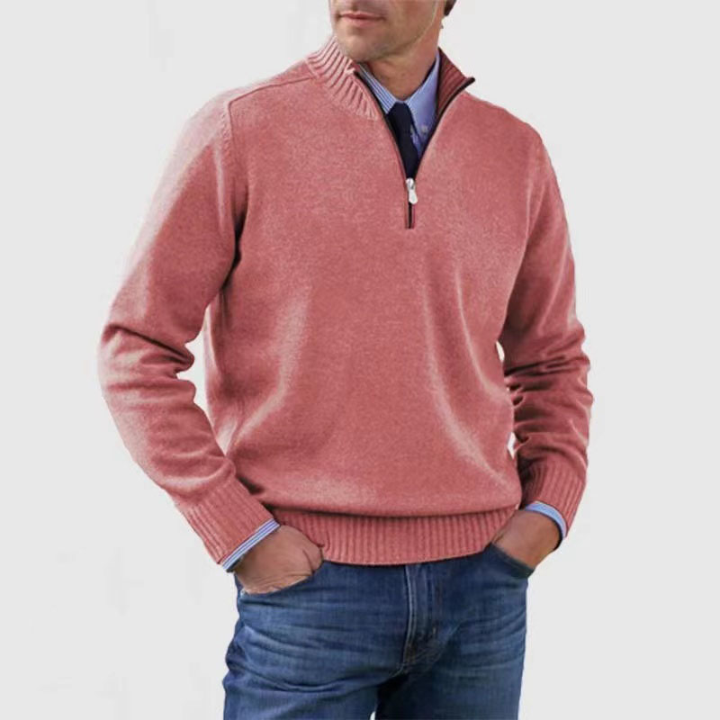 Jakob - Knitted half-zip sweater for men