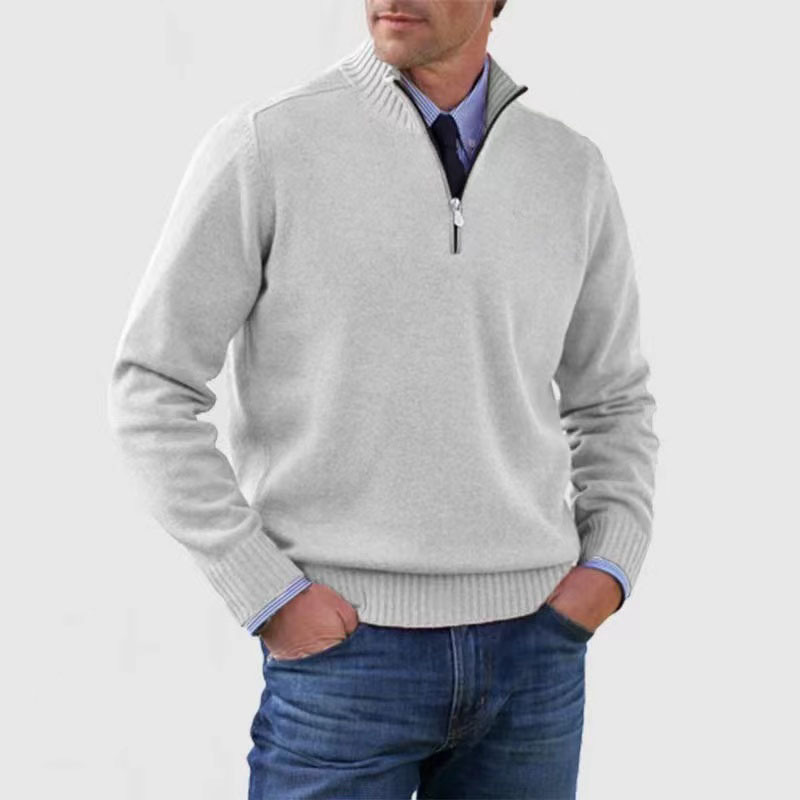 Jakob - Knitted half-zip sweater for men