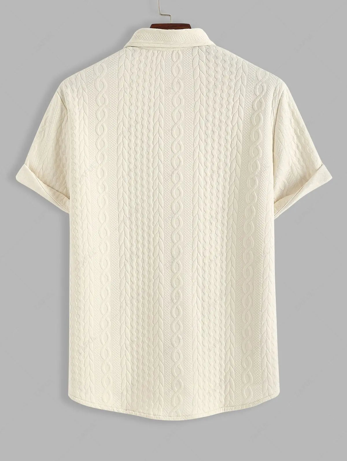 Cable Knit Short Sleeve Shirt & Shorts Set Lucy-melbourne