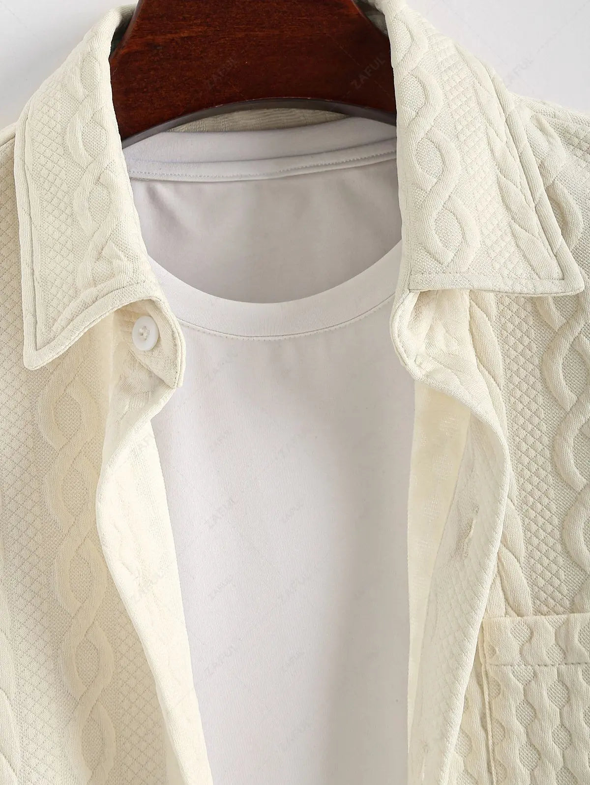 Cable Knit Short Sleeve Shirt & Shorts Set Lucy-melbourne