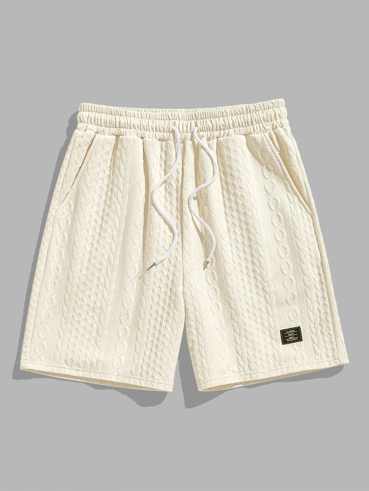 Cable Knit Short Sleeve Shirt & Shorts Set Lucy-melbourne