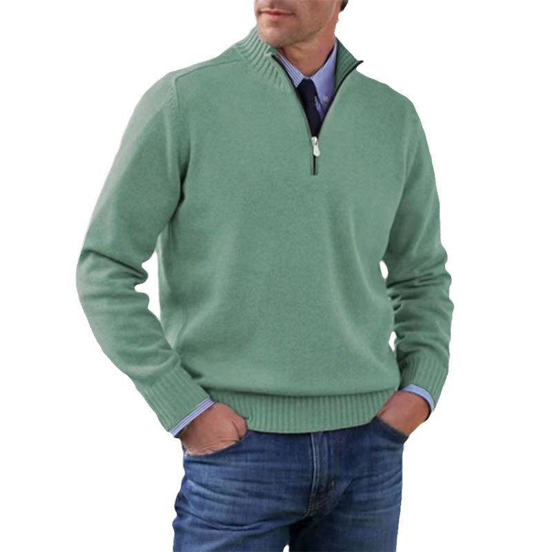 Jakob - Knitted half-zip sweater for men