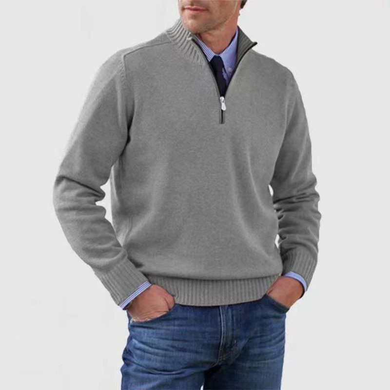 Jakob - Knitted half-zip sweater for men