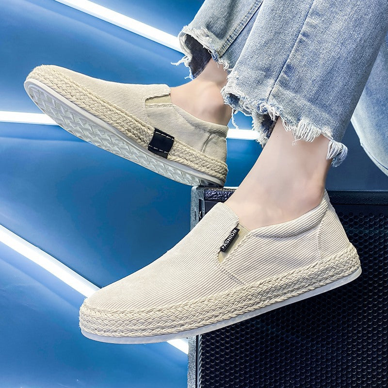 Casual men's Espradilles summer shoes black white Lucy-melbourne