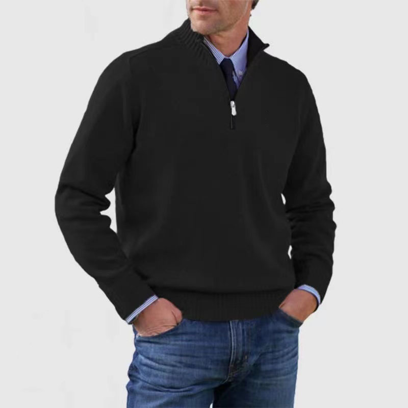 Jakob - Knitted half-zip sweater for men
