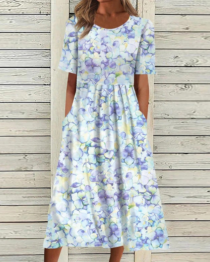 Printed midi dress - Nona