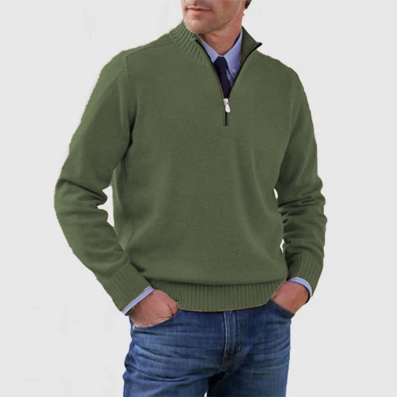 Jakob - Knitted half-zip sweater for men