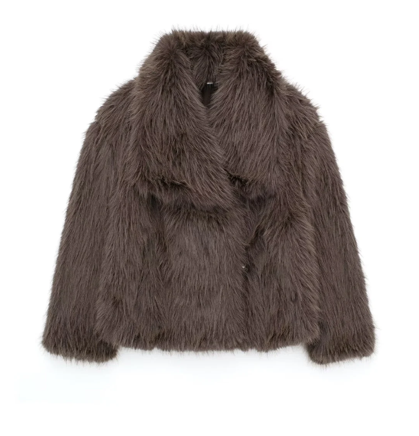 Arrah - Luxury fur coat with oversized collar