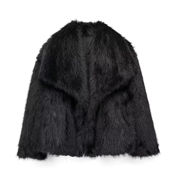 Arrah - Luxury fur coat with oversized collar