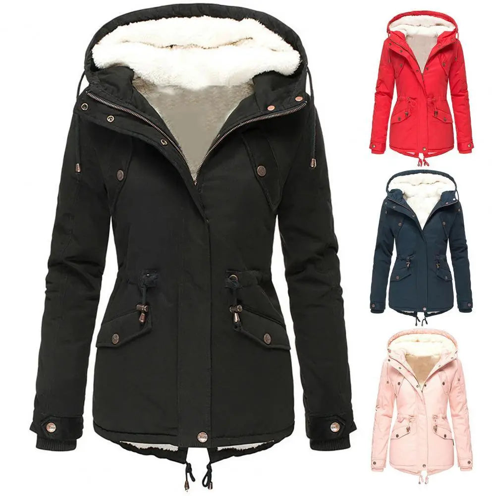 Herlene - Winter coat for women with fleece lining and hood