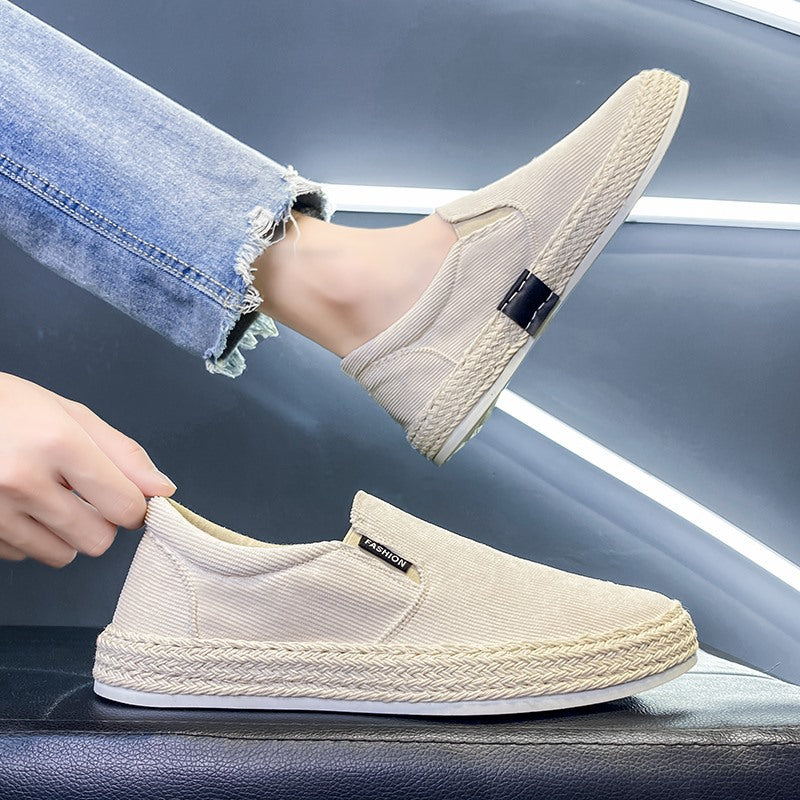 Casual men's Espradilles summer shoes black white Lucy-melbourne