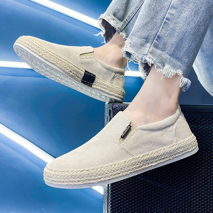 Casual men's Espradilles summer shoes black white Lucy-melbourne